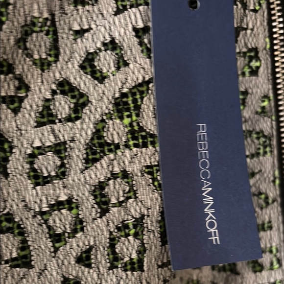 NWT Rebecca Minkoff Green Pencil Skirt Knee-Length 8 Functional Zippers - Picture 3 of 4